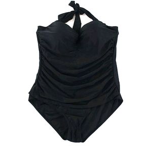 NWT 🧜COCO Ship Ruched Tummy Tuck halter swim suit bathing